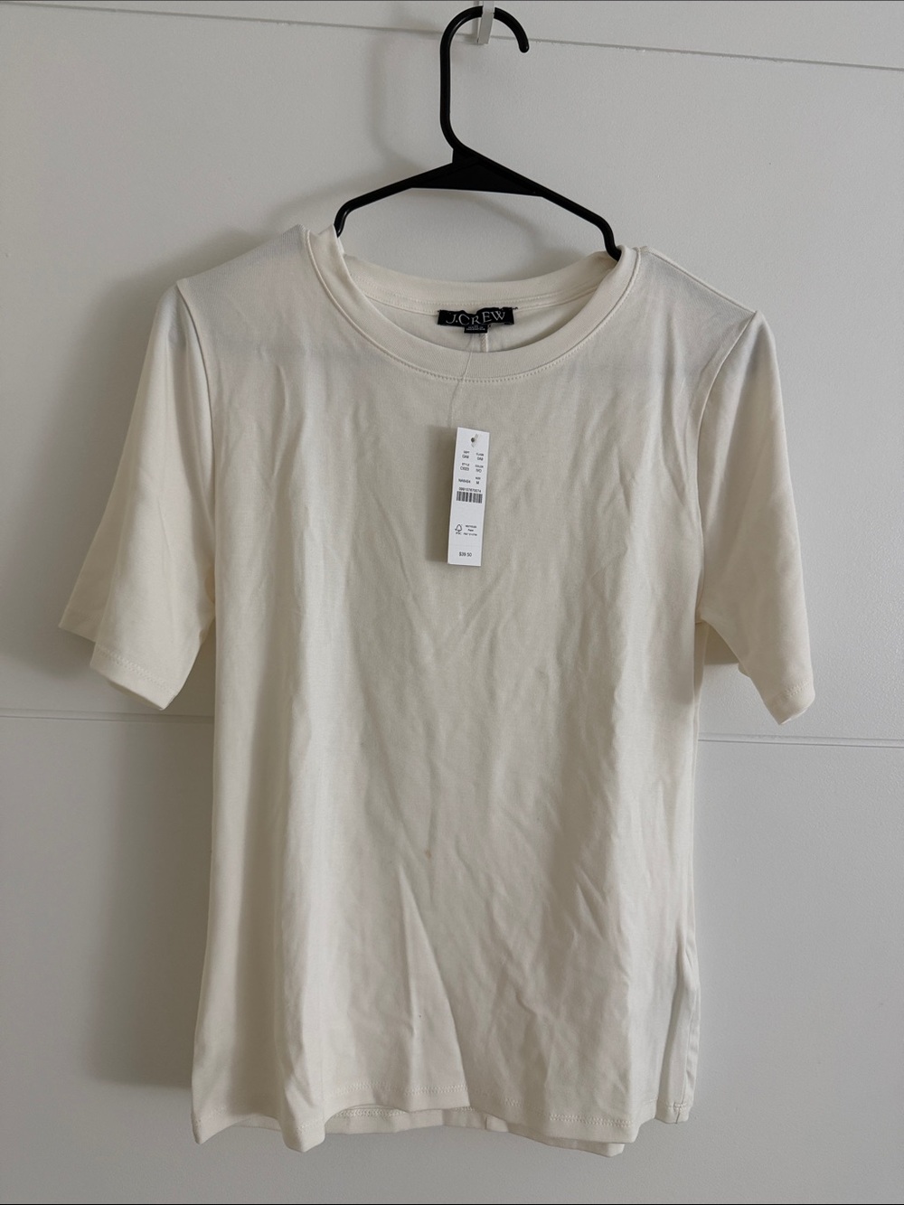 J. Crew women’s Cream Short-Sleeve Crewneck T-Shirt
